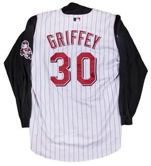 2003 Ken Griffey Jr. Game Used Cincinnati Reds Home Jersey Photo Matched To Two HR Game On 5/24/2003 (Resolution Photomatching)